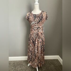 ✨Robbie Bee Black and Brown Patterned Midi Dress✨